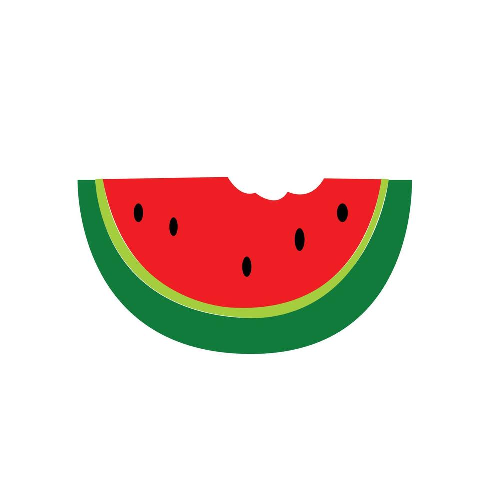 watermeloen segment vers fruit illustratie. vers gezond voedsel. vector