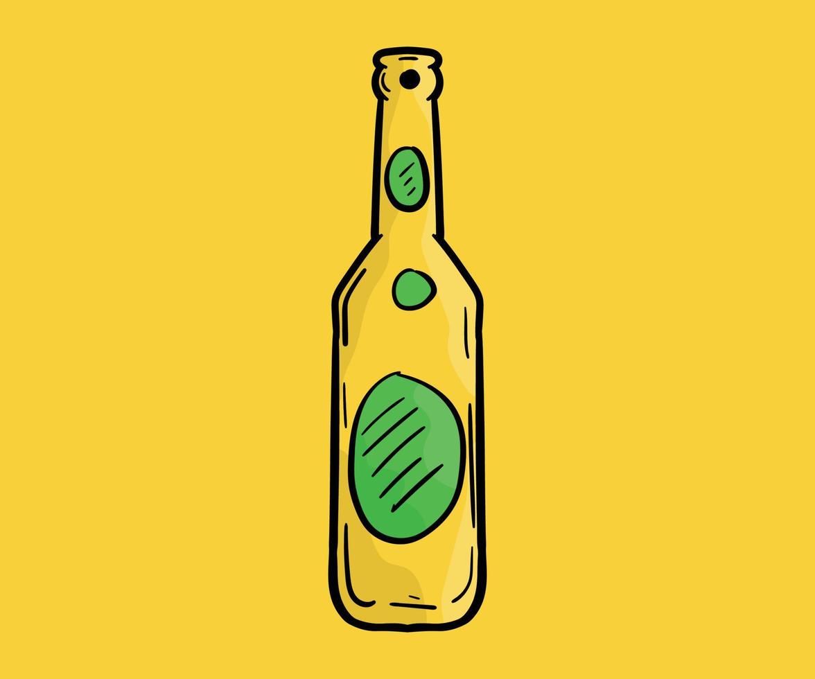 bier alcohol doodle handgetekende stijl vector