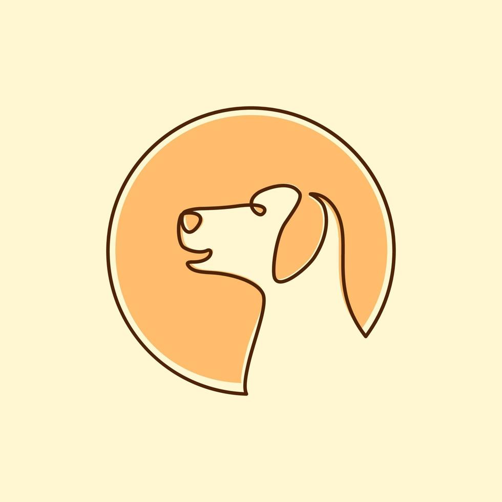 hondenlijn logo vector