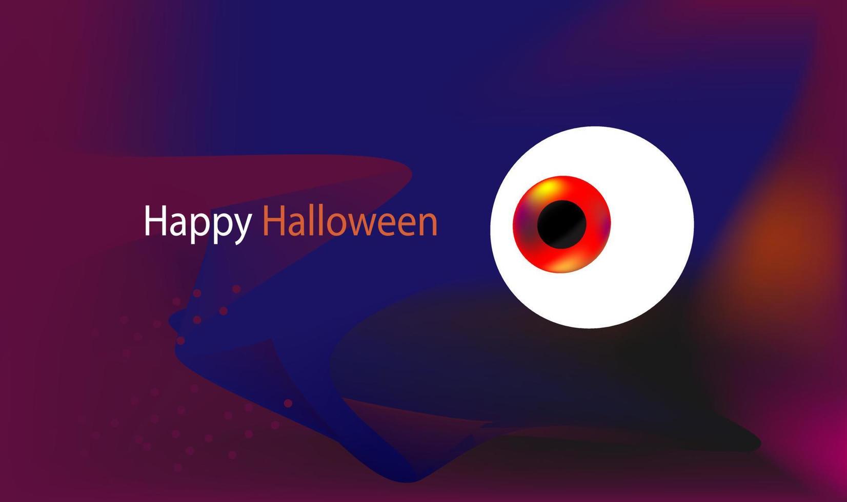 vector banner zombie oog halloween. 3D-halloween-wenskaart.