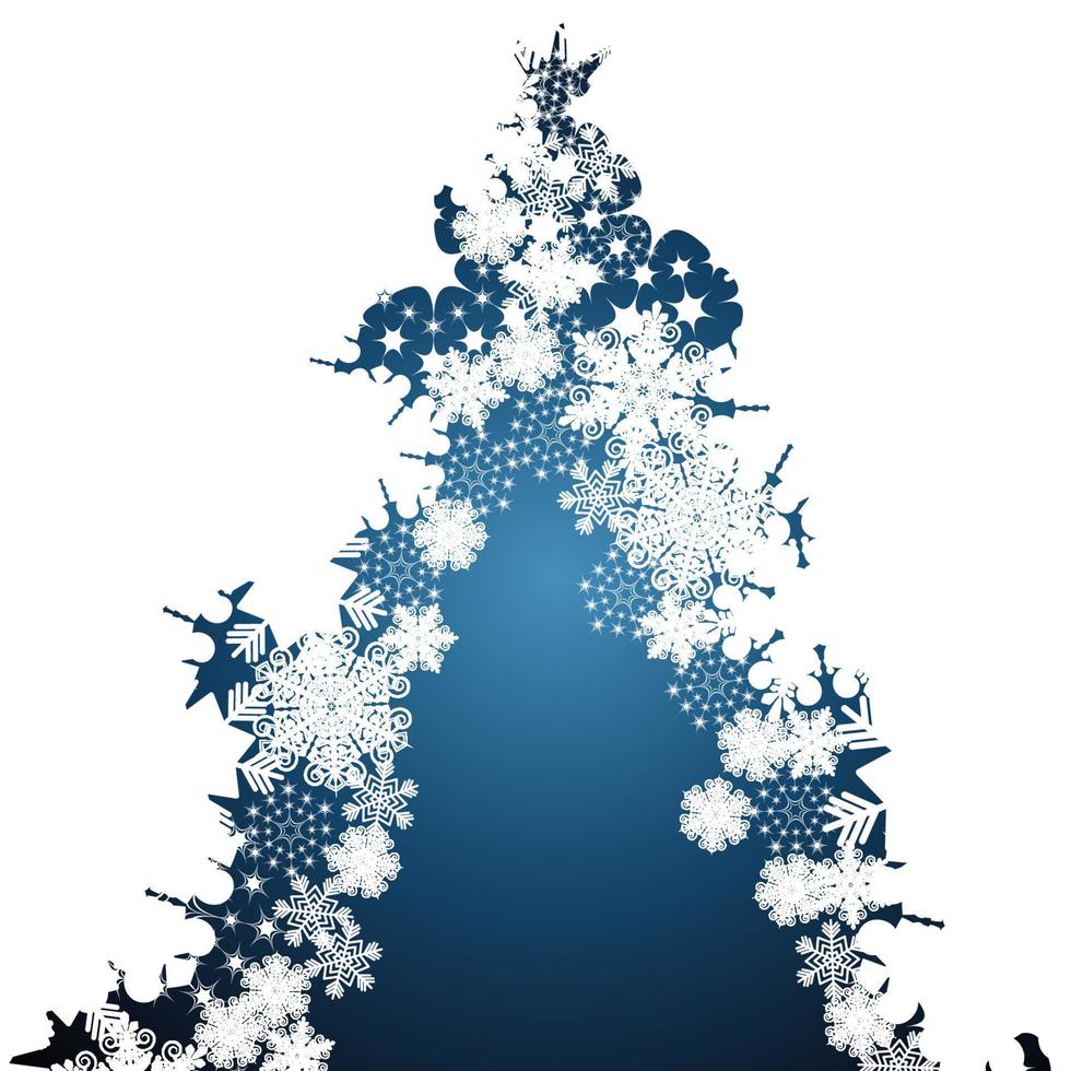 kerst grens, sneeuwvlok ontwerp achtergrond. vector