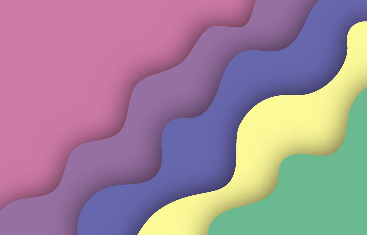 kleurrijke trendy pantone kleurenpaletten oceaangolf papercut achtergrond voor presentatie. gradiënt achtergrondontwerp. zomer zee strand golven patroon. vector