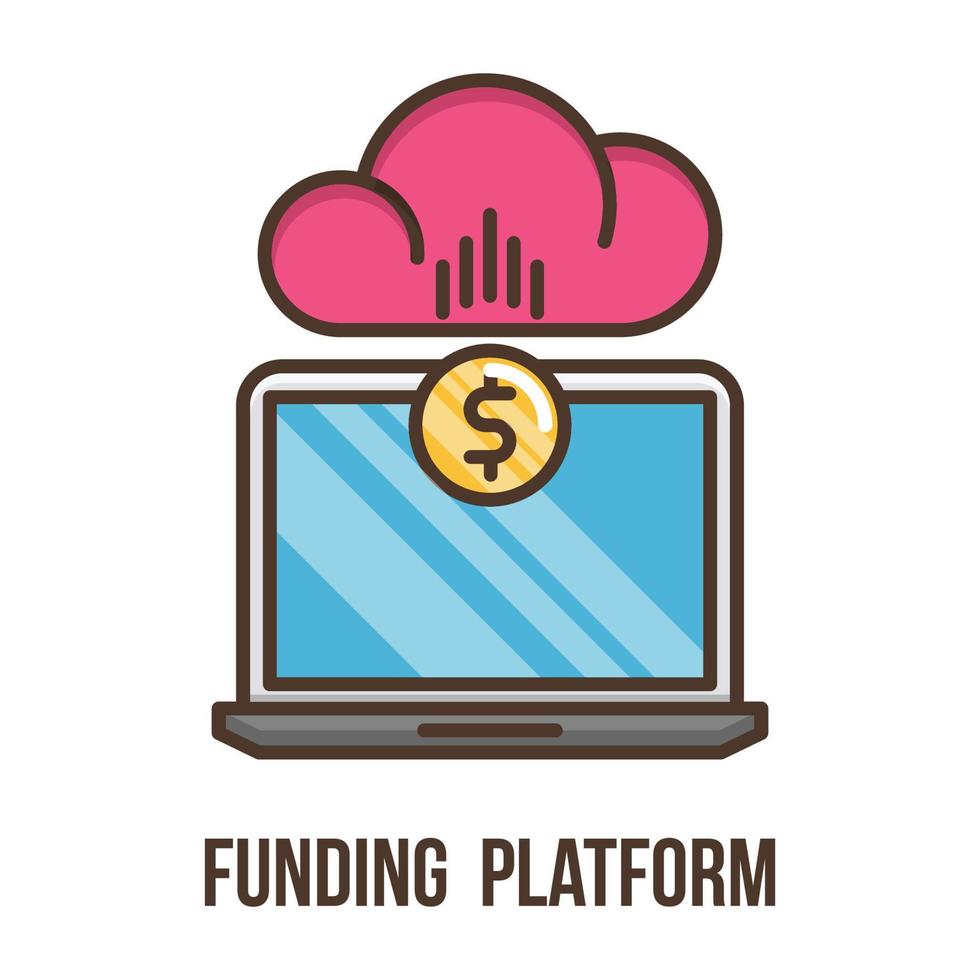 financiering platform vector icon