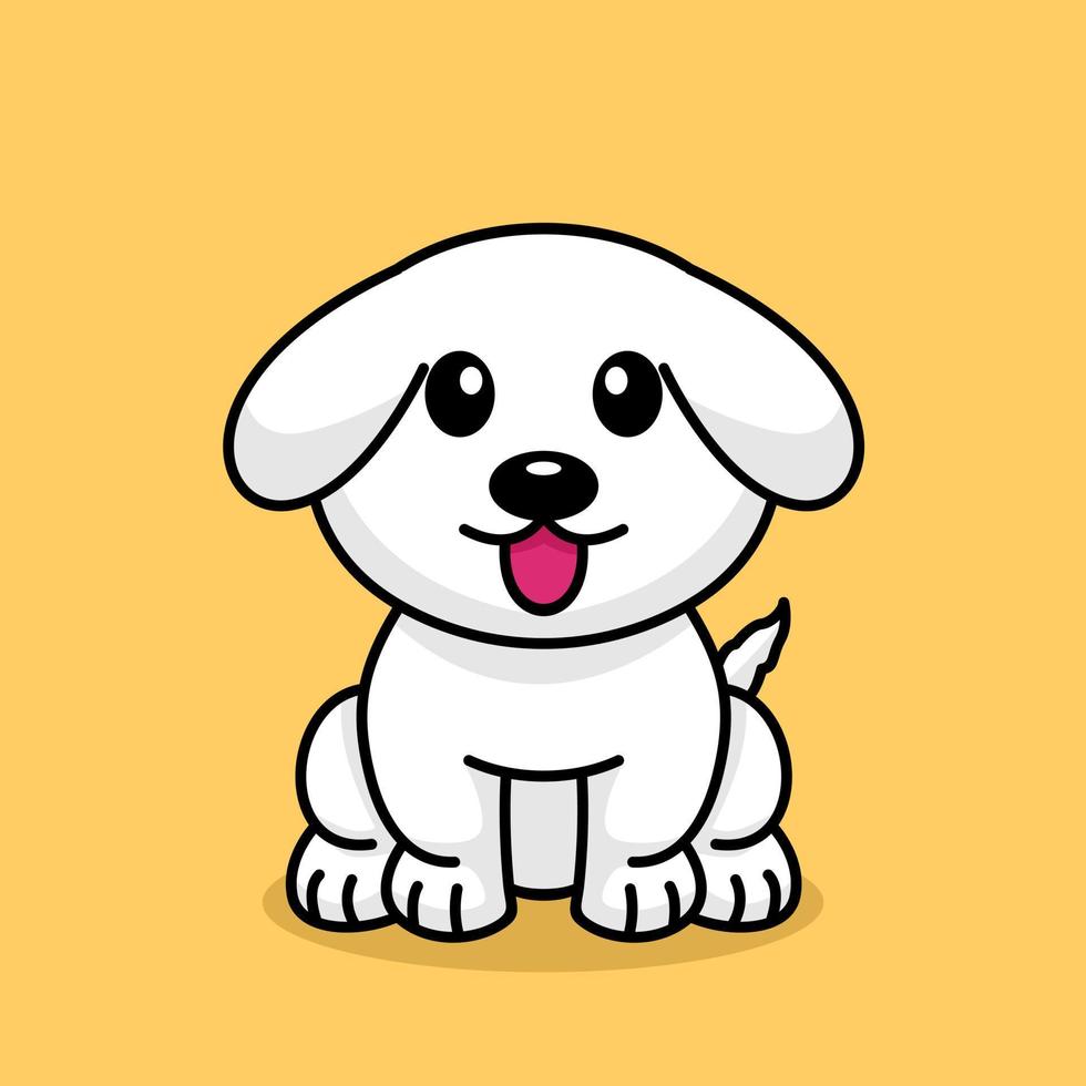 vectorillustratie van een schattige en schattige puppy vector