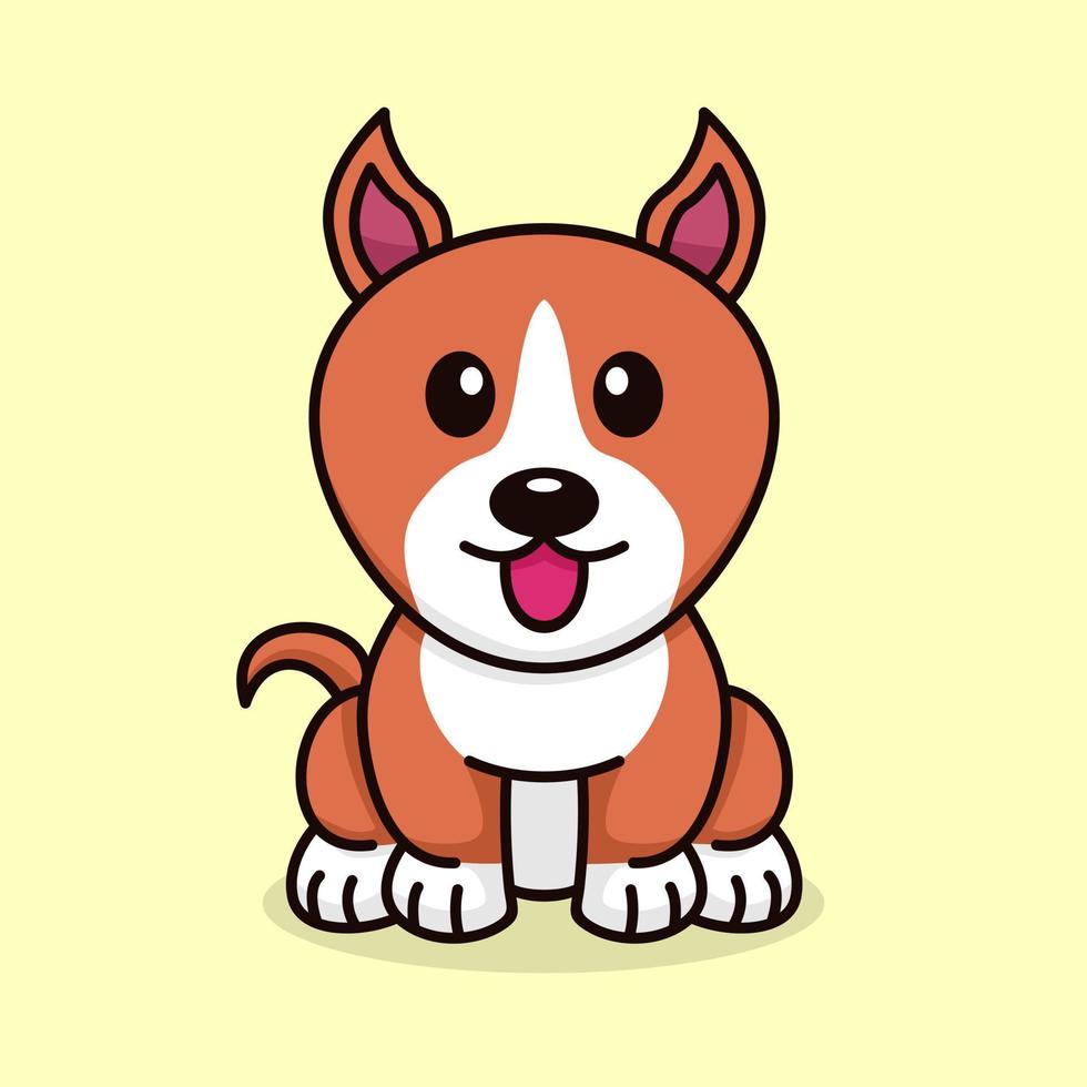 schattige baby hond premium vectorillustratie vector