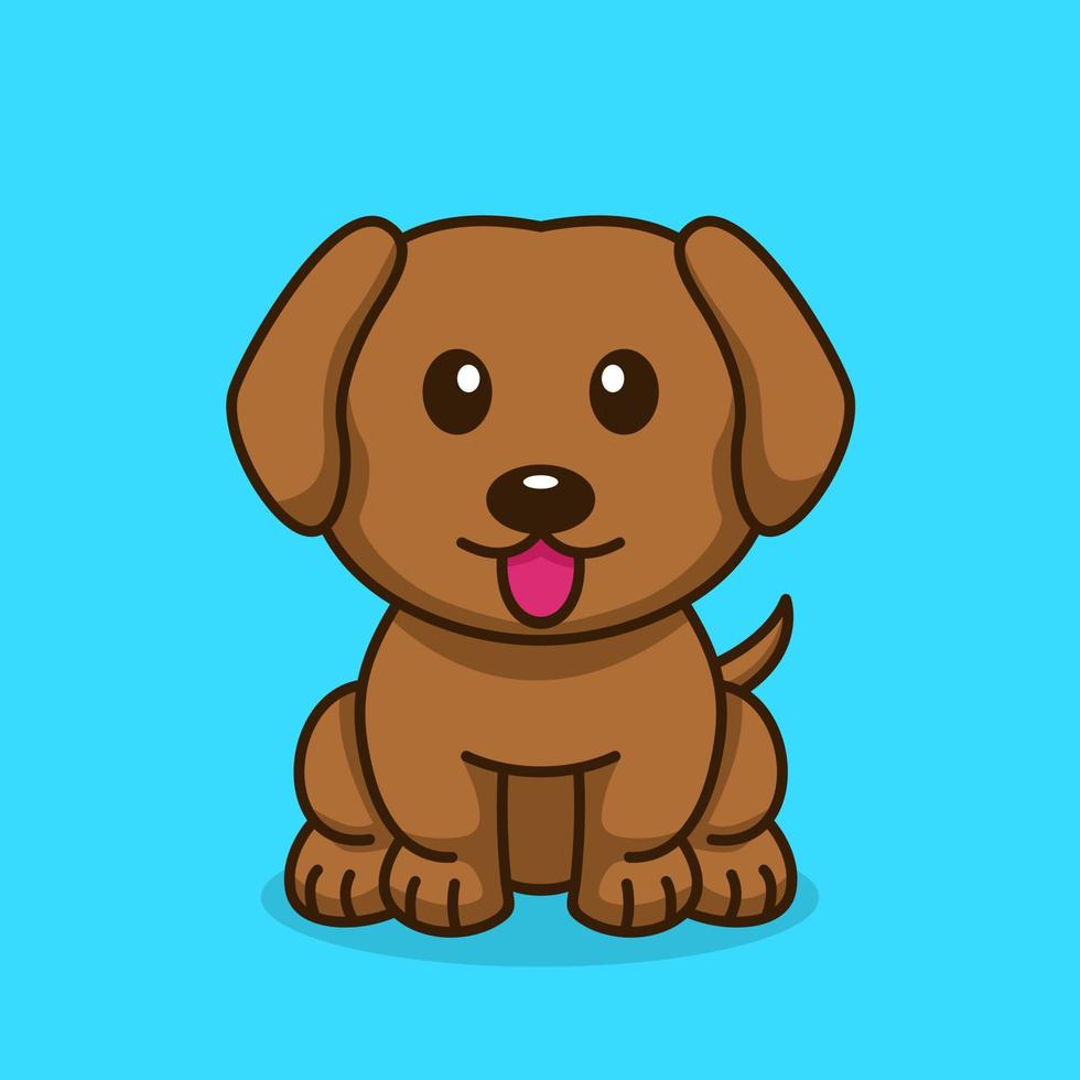 schattige baby hond premium vectorillustratie vector