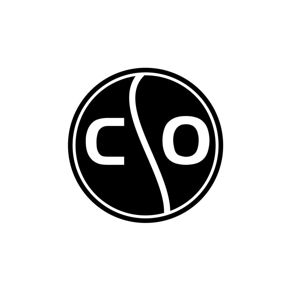 co creatieve cirkel brief logo concept. co-briefontwerp. vector