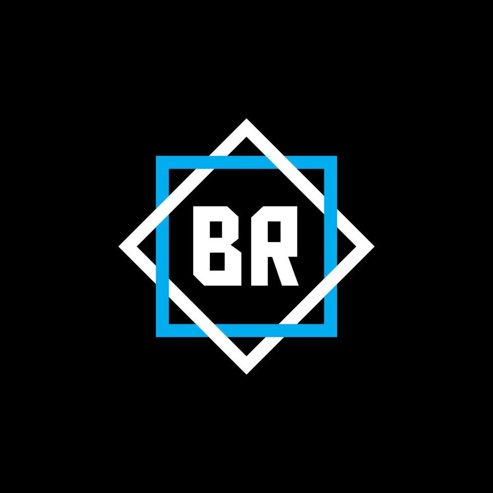 br brief logo ontwerp op zwarte achtergrond. br creatieve cirkel brief logo concept. br brief ontwerp. vector