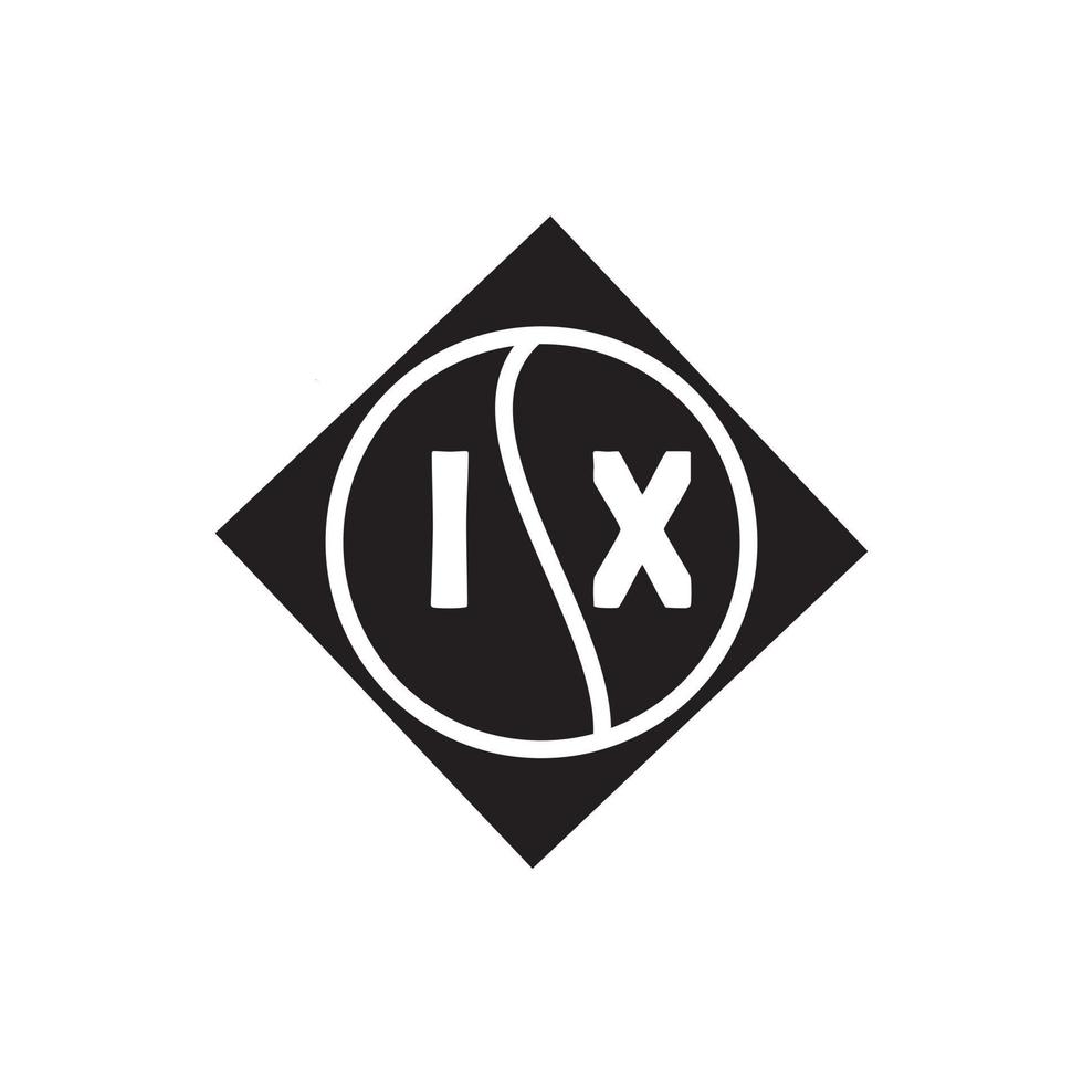 ix creatieve cirkel brief logo concept. ix letterontwerp. vector