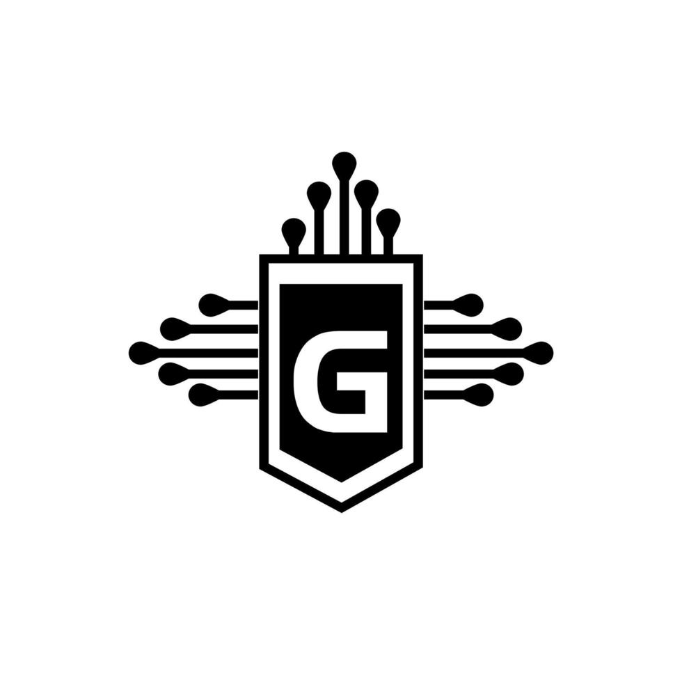 g creatieve cirkel brief logo concept. g brief ontwerp. vector