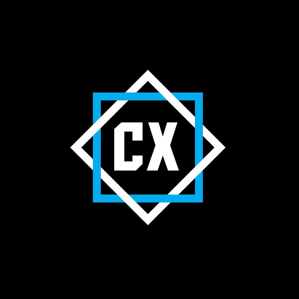 cx brief logo ontwerp op zwarte achtergrond. cx creatieve cirkel brief logo concept. cx brief ontwerp. vector