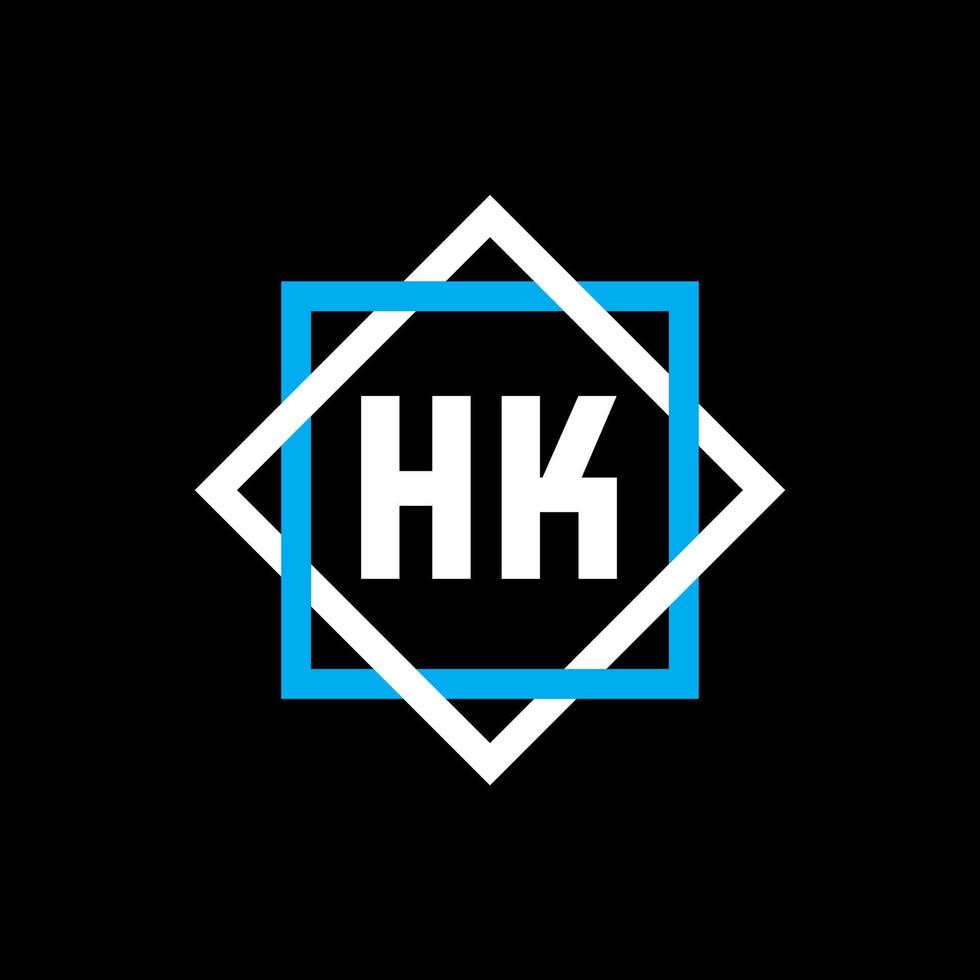 hk creatieve cirkel brief logo concept. hk brief ontwerp. vector