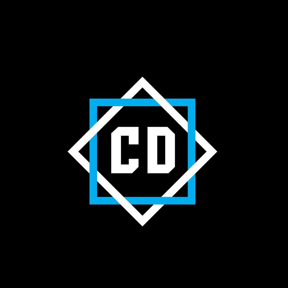 cd brief logo ontwerp op zwarte achtergrond. cd creatieve cirkel brief logo concept. cd-letterontwerp. vector