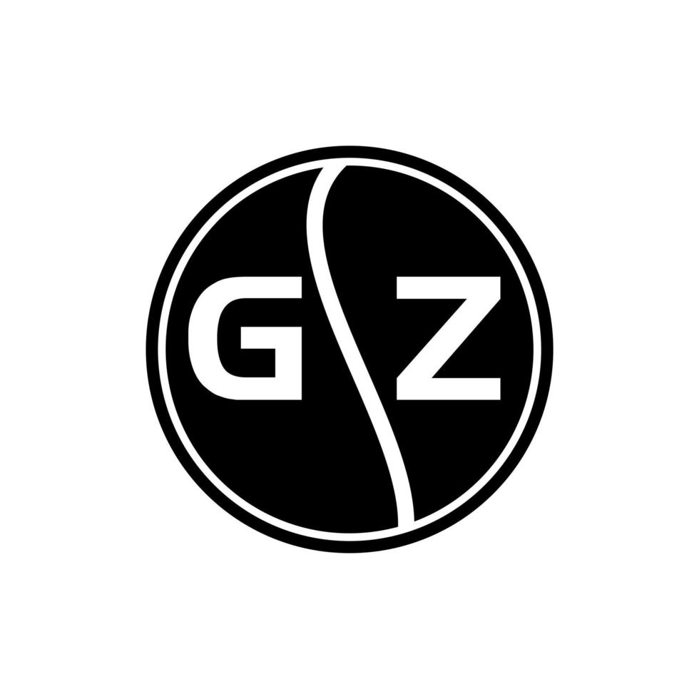 gz creatieve cirkel brief logo concept. gz brief ontwerp. vector