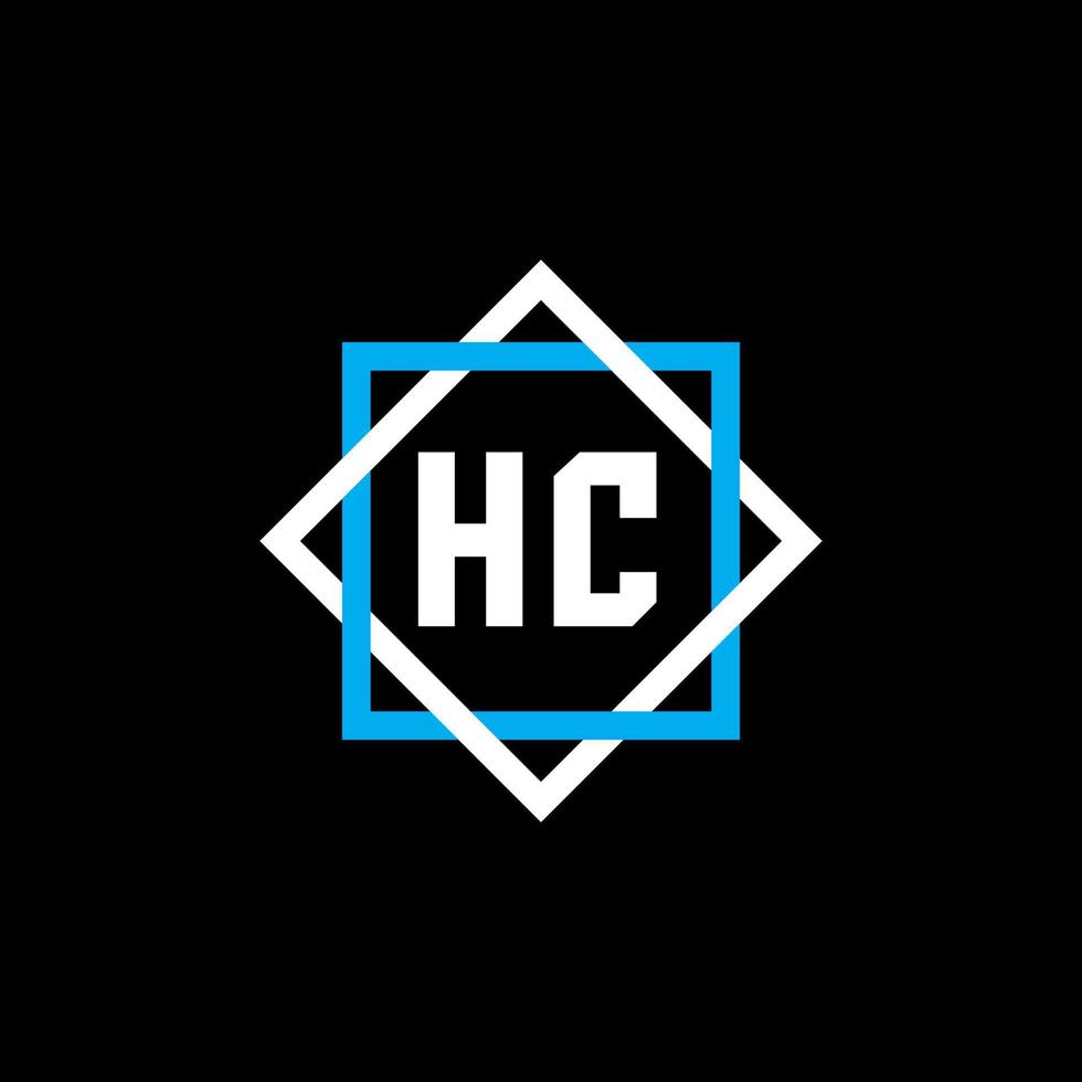 hc creatieve cirkel brief logo concept. hc brief ontwerp. vector