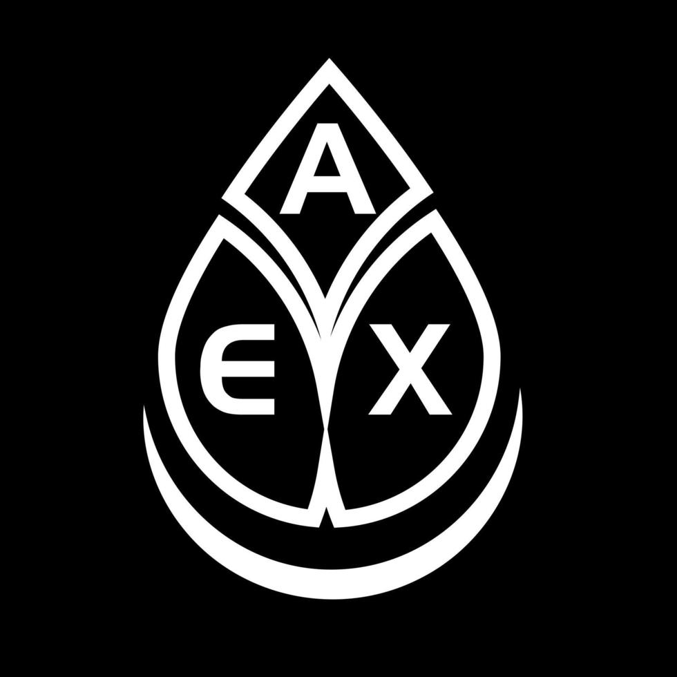 aex creatieve cirkel brief logo concept. aex brief ontwerp. vector