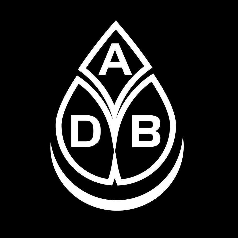 adb creatieve cirkel brief logo concept. adb-briefontwerp. vector