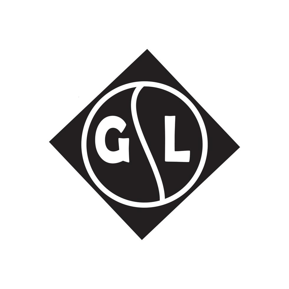 gl creatieve cirkel brief logo concept. gl brief ontwerp. vector