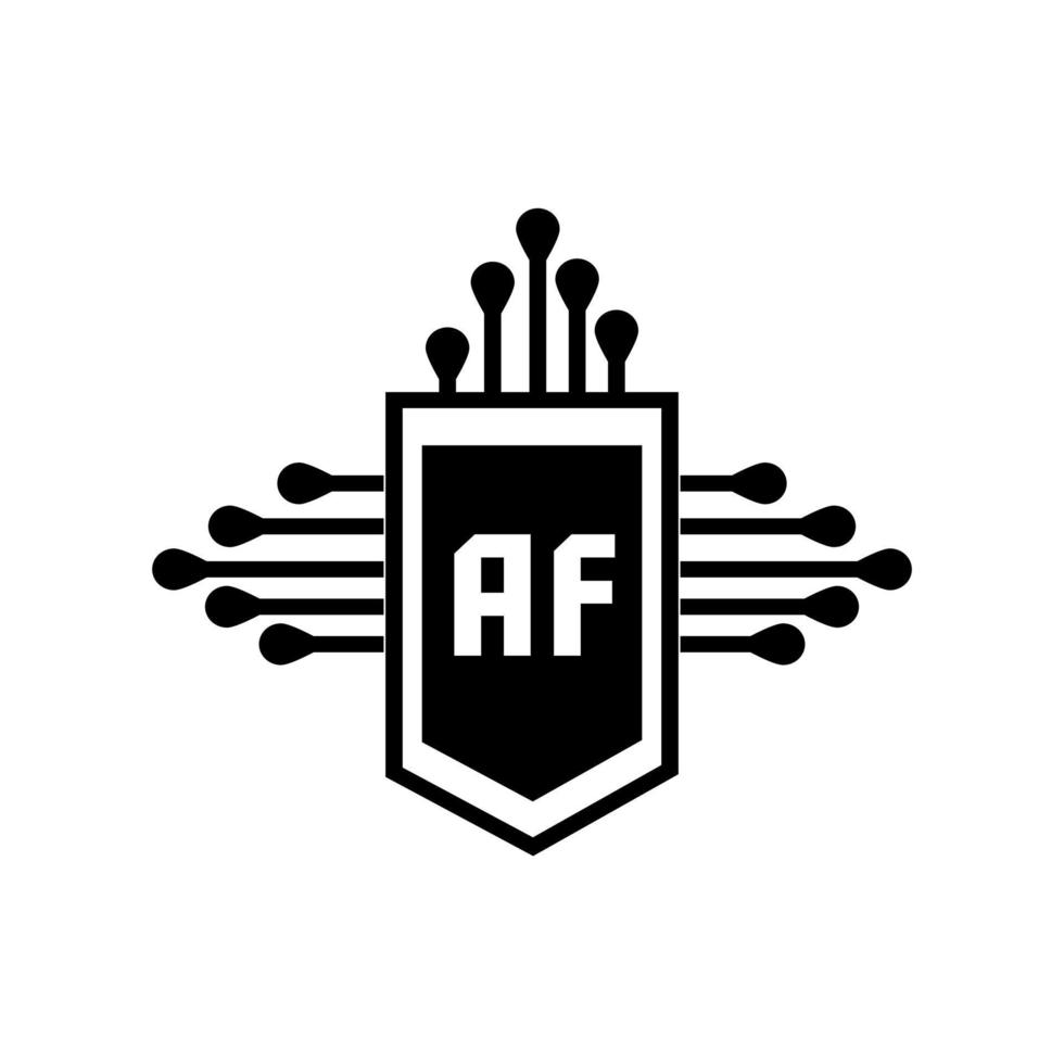 af creatieve cirkel brief logo concept. af brief ontwerp. vector