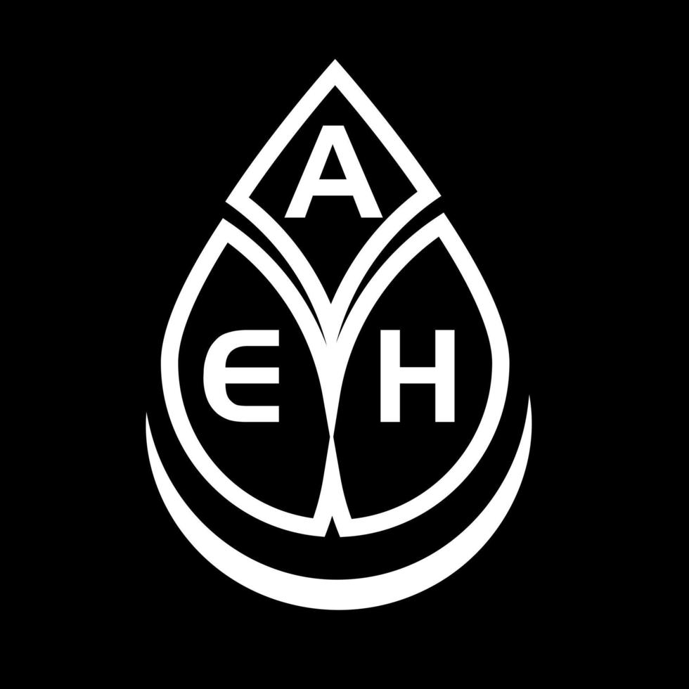 aeh creatieve cirkel brief logo concept. aeh brief ontwerp. vector