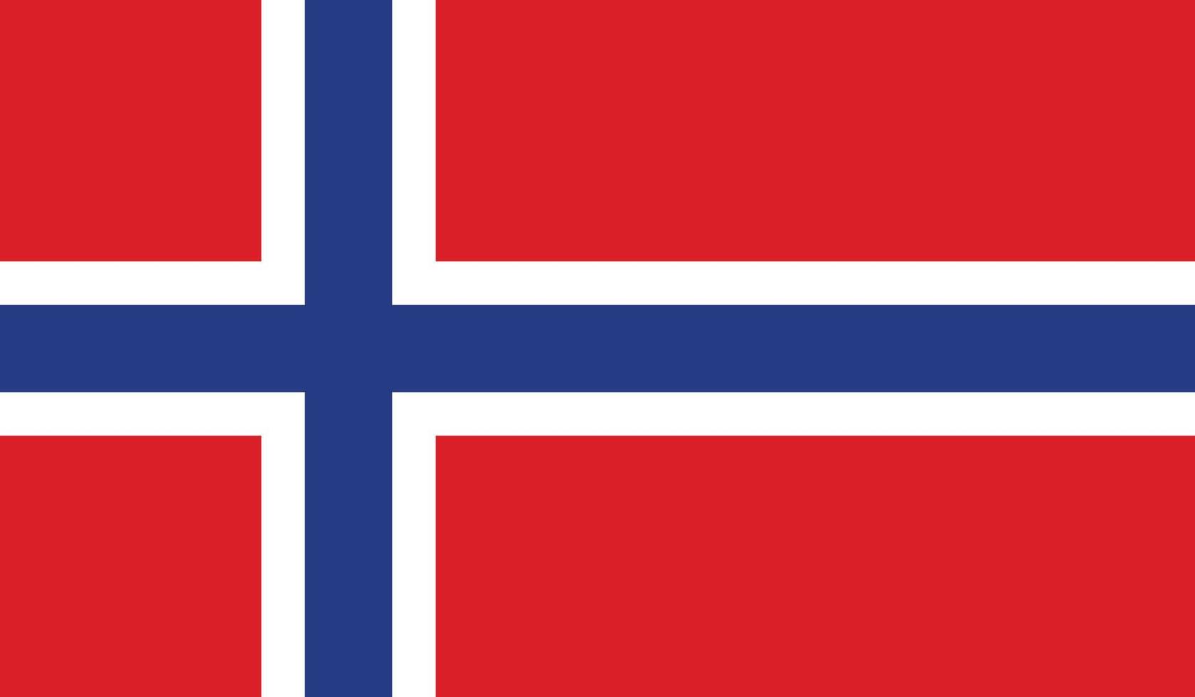 vectorillustratie van de vlag van Noorwegen. vector