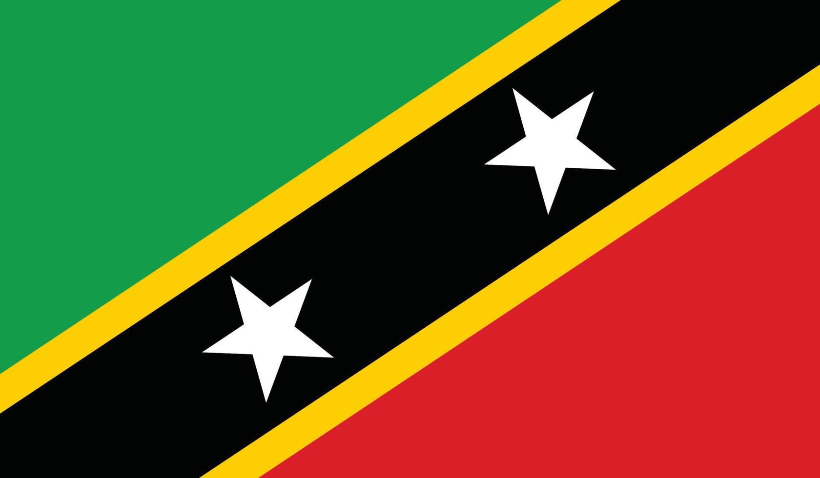 vectorillustratie van saint kitts en nevis vlag. vector