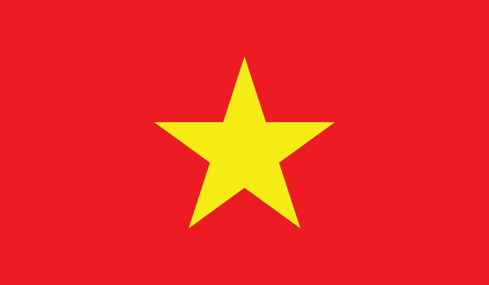 vectorillustratie van de vlag van Vietnam. vector