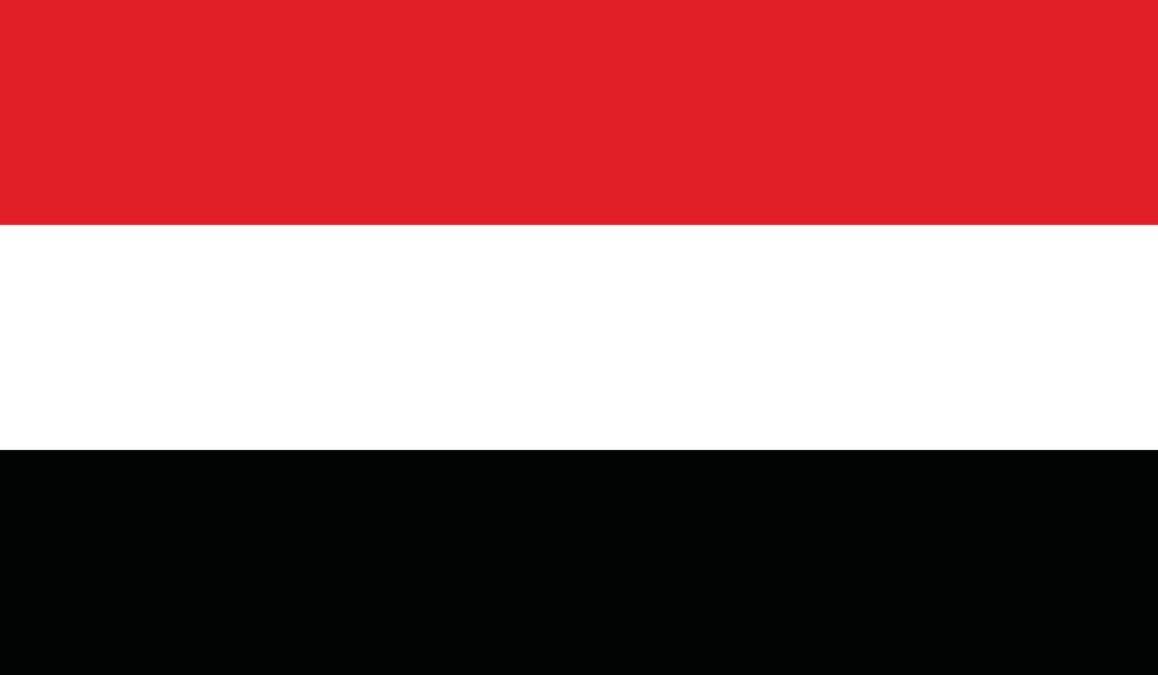 vectorillustratie van de vlag van Jemen. vector