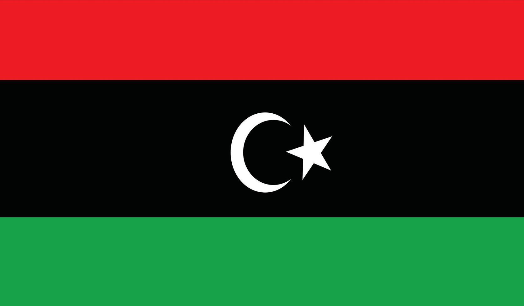 vectorillustratie van de vlag van Libië. vector