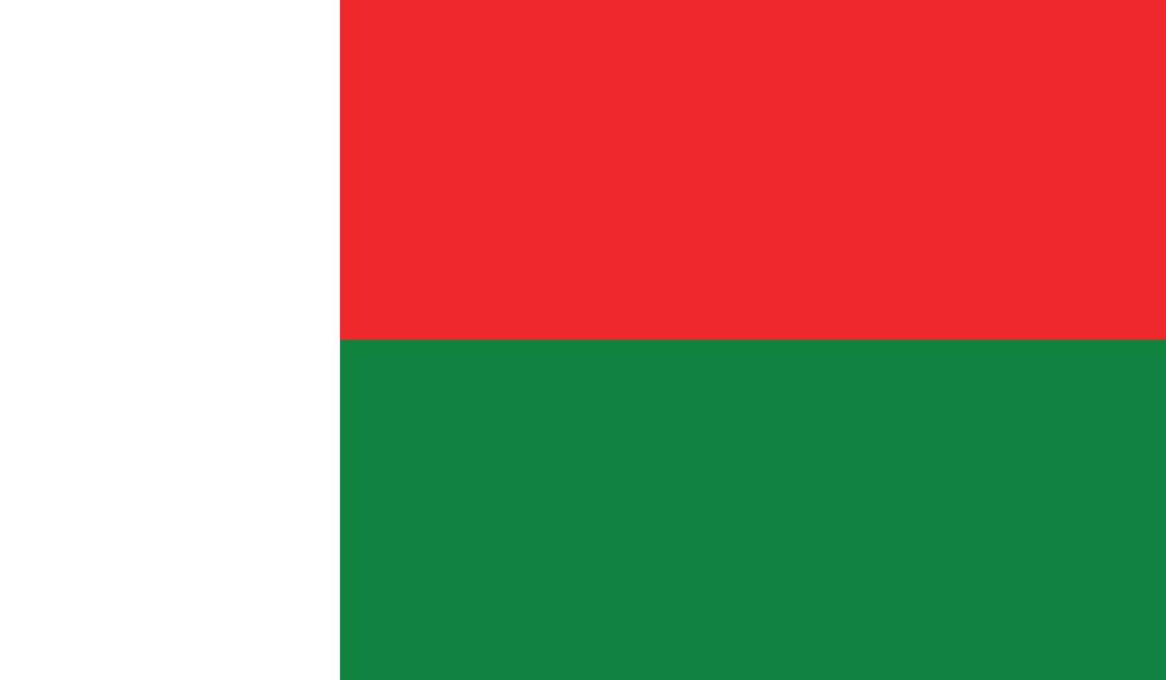 vectorillustratie van de vlag van Madagaskar. vector