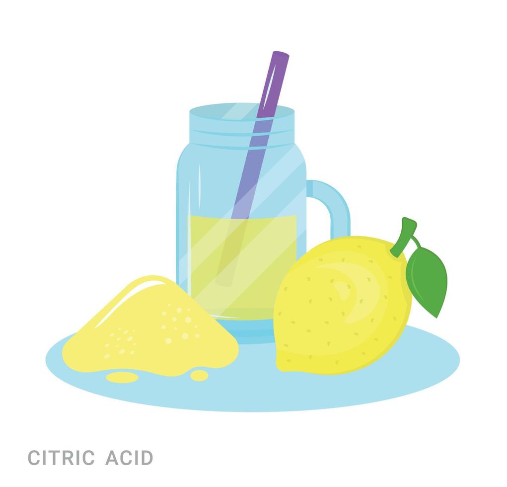 illustratie van citroenzuur vector
