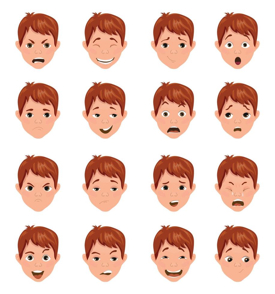 tiener karakter avatars vector