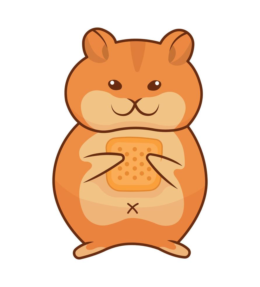 illustratie van de grappige hamster vector