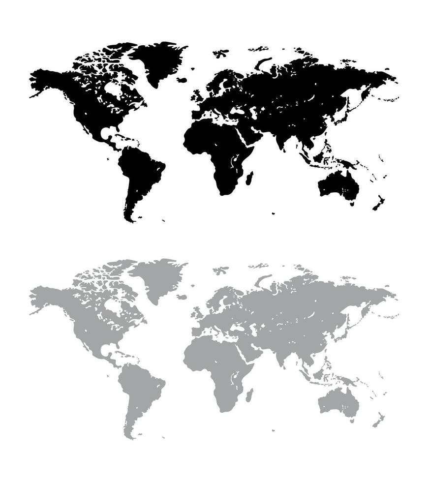 illustraties van de wereldkaart vector