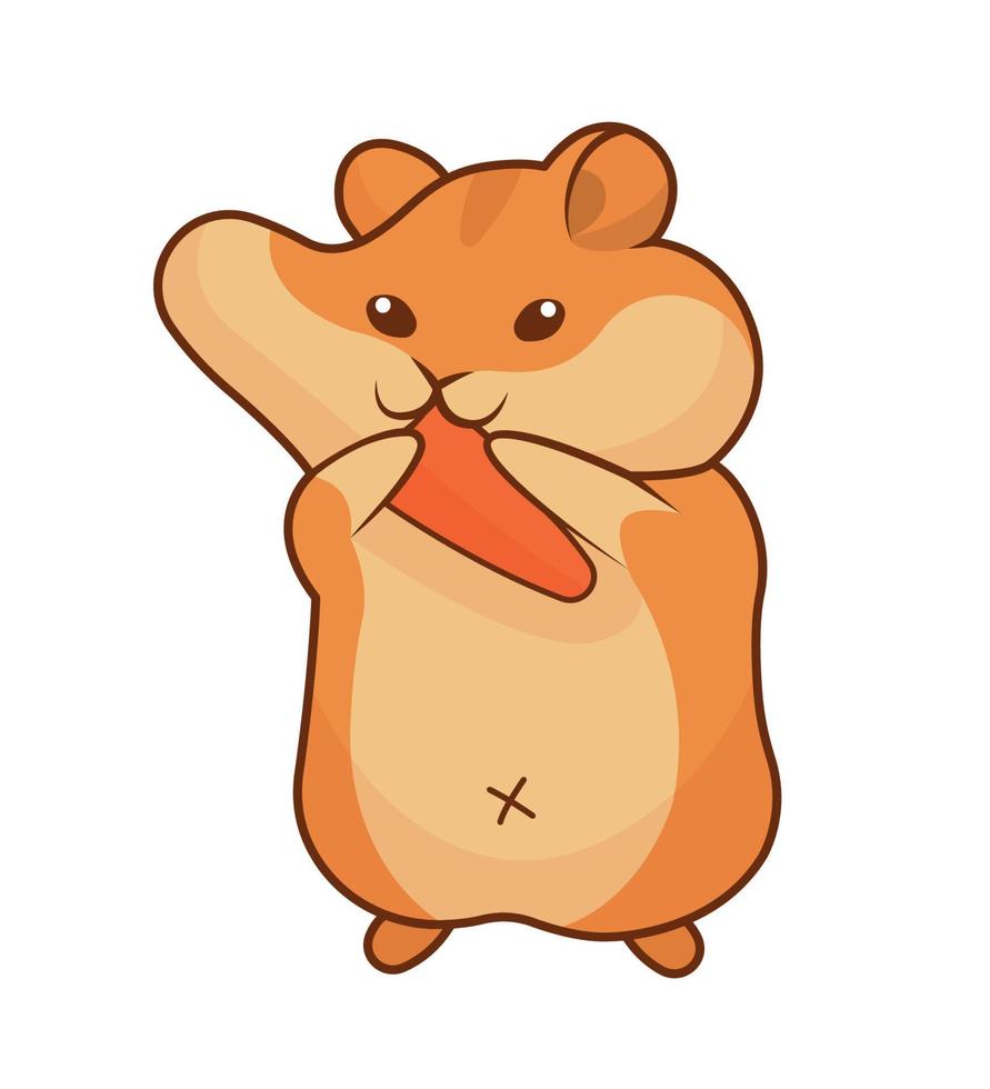 illustratie van de grappige hamster vector