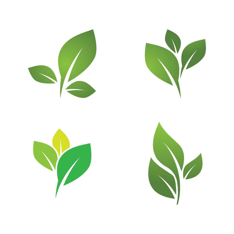 logo's van groen blad ecologie natuur element vector