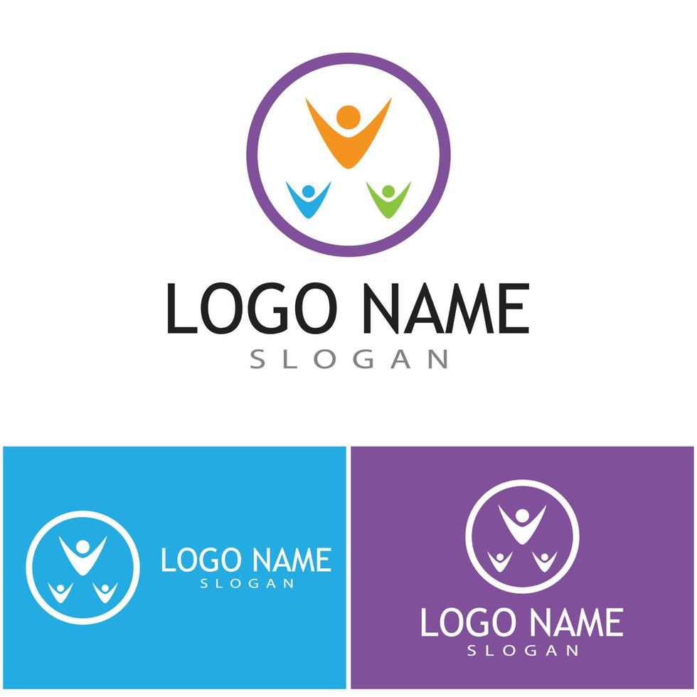 adoptie en gemeenschapszorg logo vector