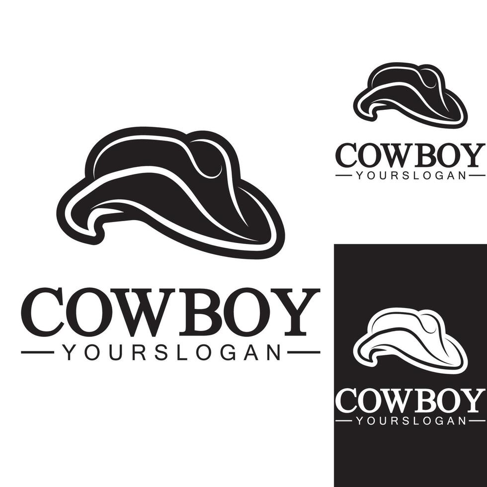 cowboyhoed logo pictogram vector ontwerpsjabloon