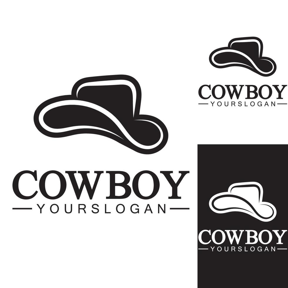 cowboyhoed logo pictogram vector ontwerpsjabloon