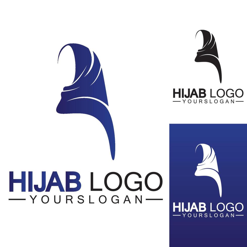 hijab logo vector ontwerpsjabloon