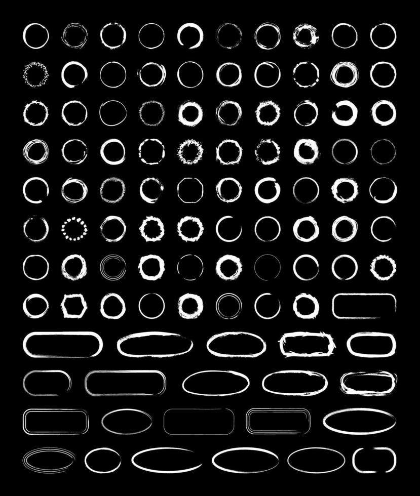 verzameling van getextureerde ronde lijsten vector