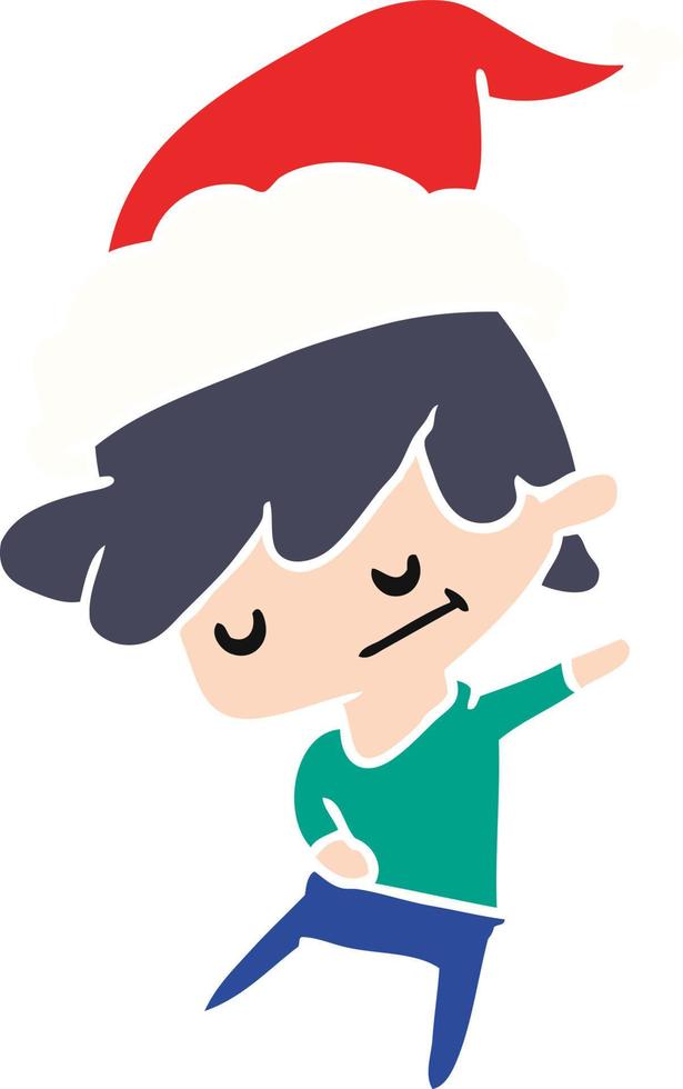 kerst cartoon van kawaii jongen vector