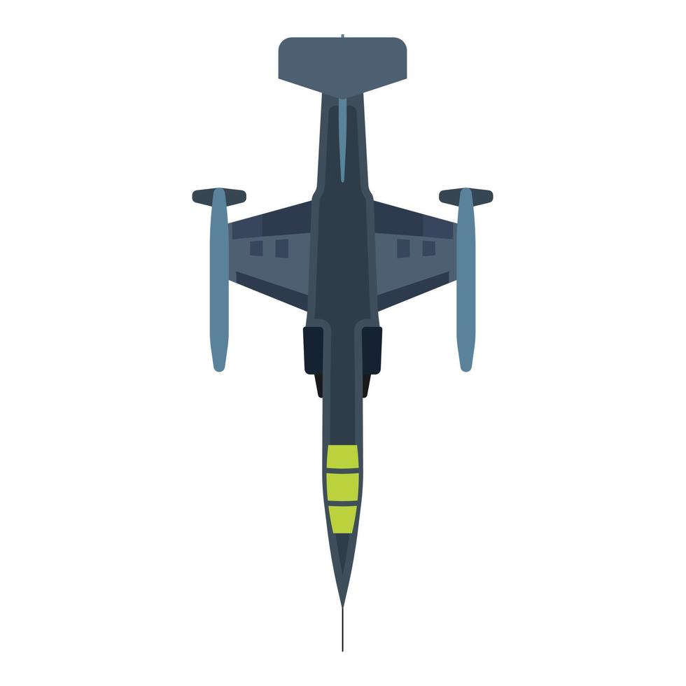 interceptor vliegtuigen militaire illustratie luchtvaart bovenaanzicht vector pictogram. straaljager marine vliegtuig aanval. oorlogvoering snelheid voertuig
