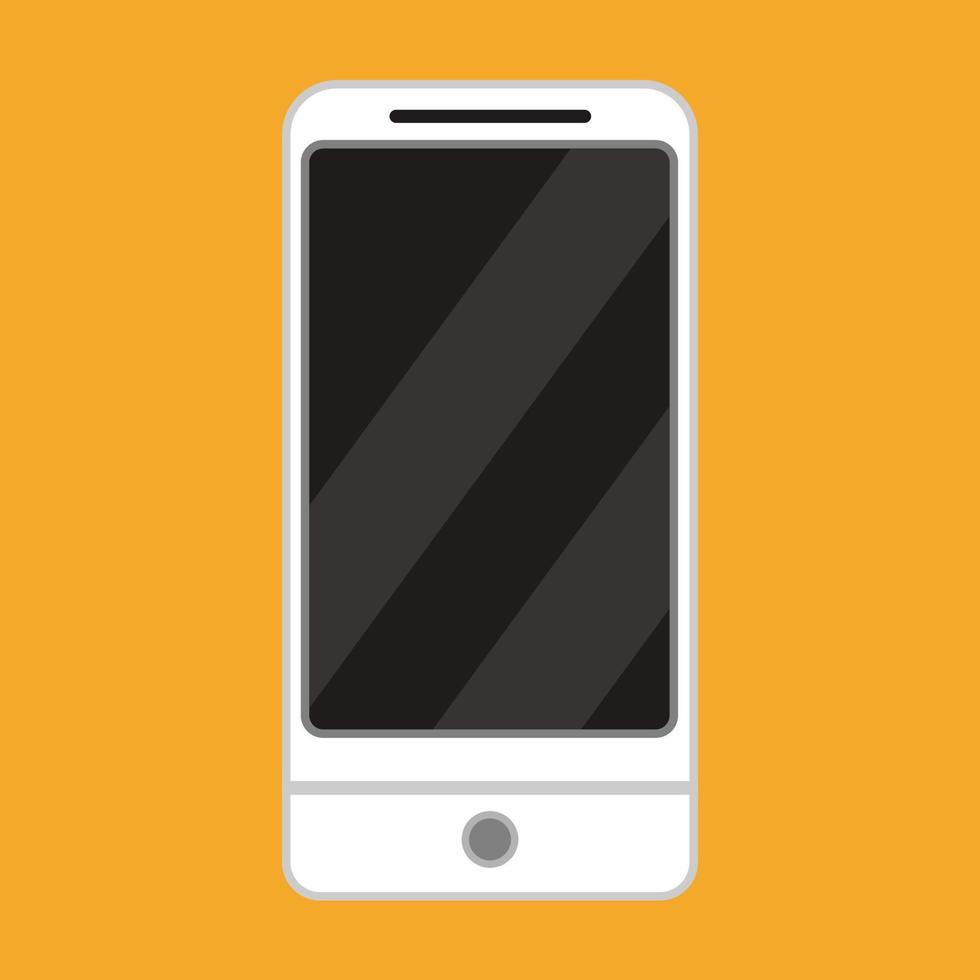 smartphone vooraanzicht vector pictogram apparaat. mobiele telefoon technologie digitale leeg scherm. gadget platte mockup met camera