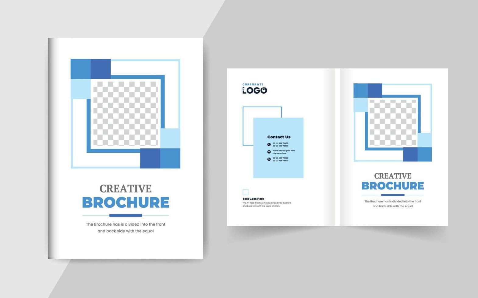 zakelijke brochure voorbladsjabloon. corporate omslagontwerp thema lay-out abstract kleurrijk creatief en modern pagina's thema vector