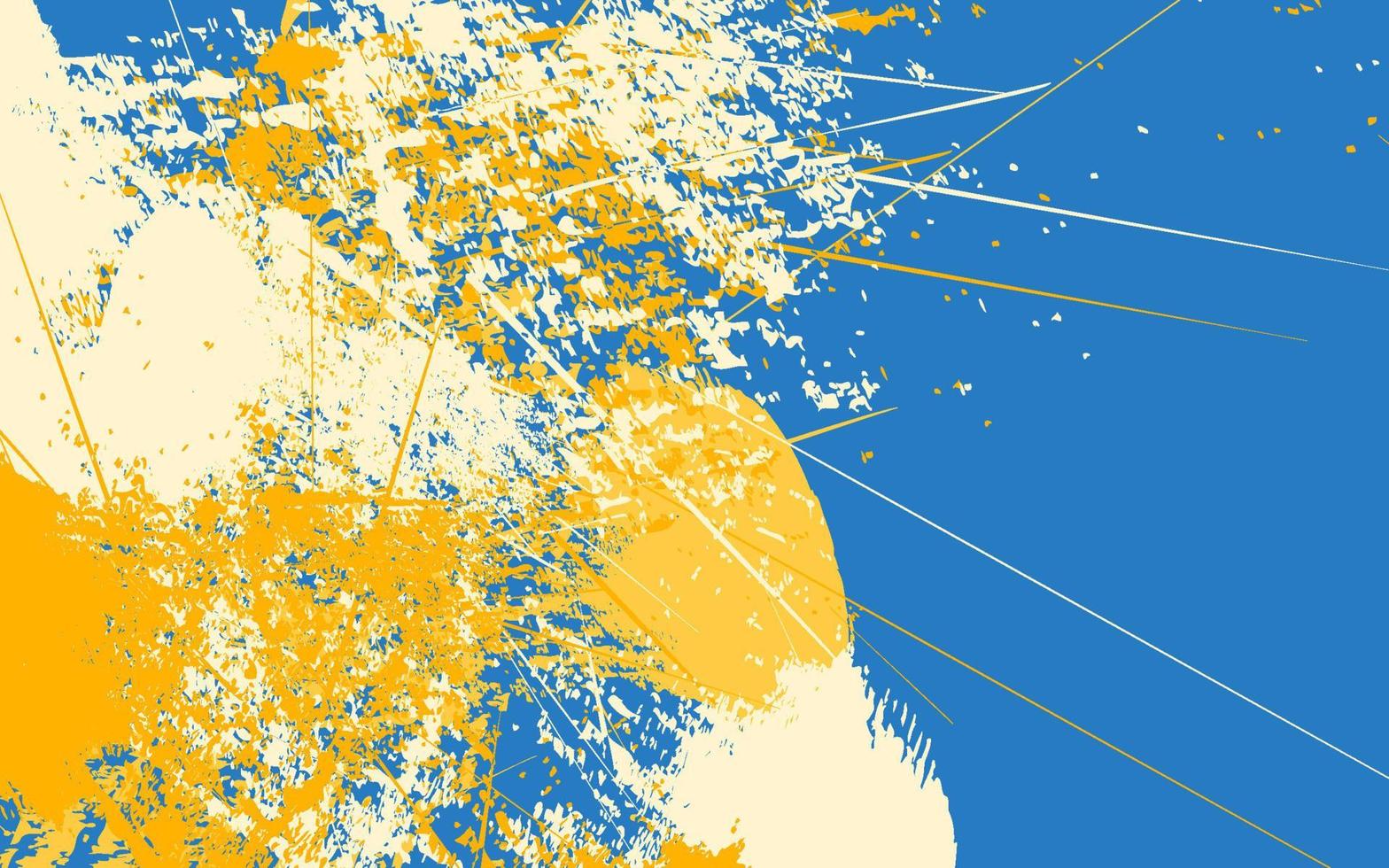 abstracte grunge textuur blauwe en gele achtergrond vector