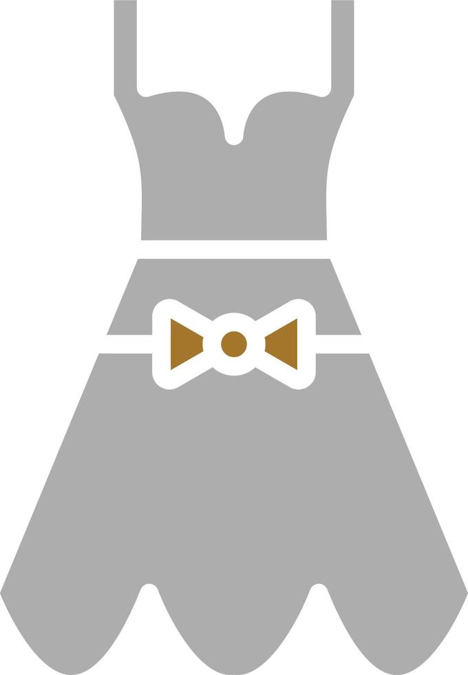 bruiloft vrouwelijke jurk pictogramstijl vector