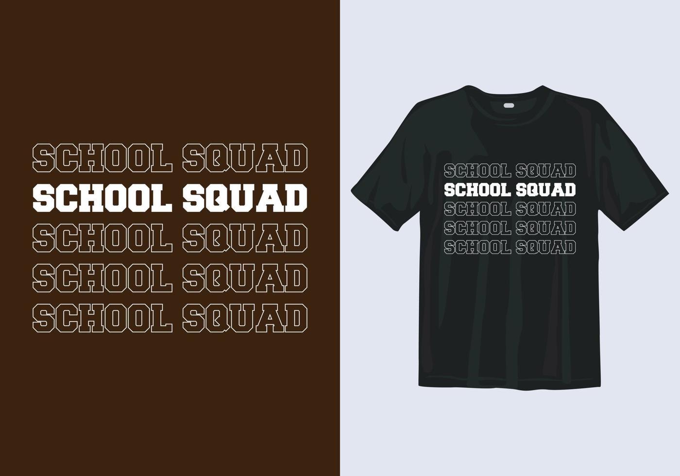 geweldige typografie school squadron t-shirt ontwerpsjabloon vector