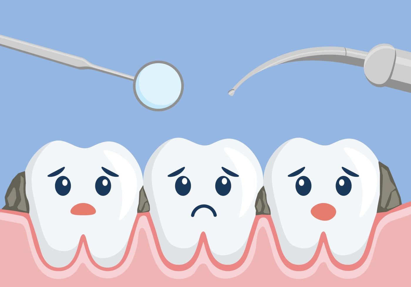 tanden opruimen concept. mondverzorging. tandheelkunde. vector