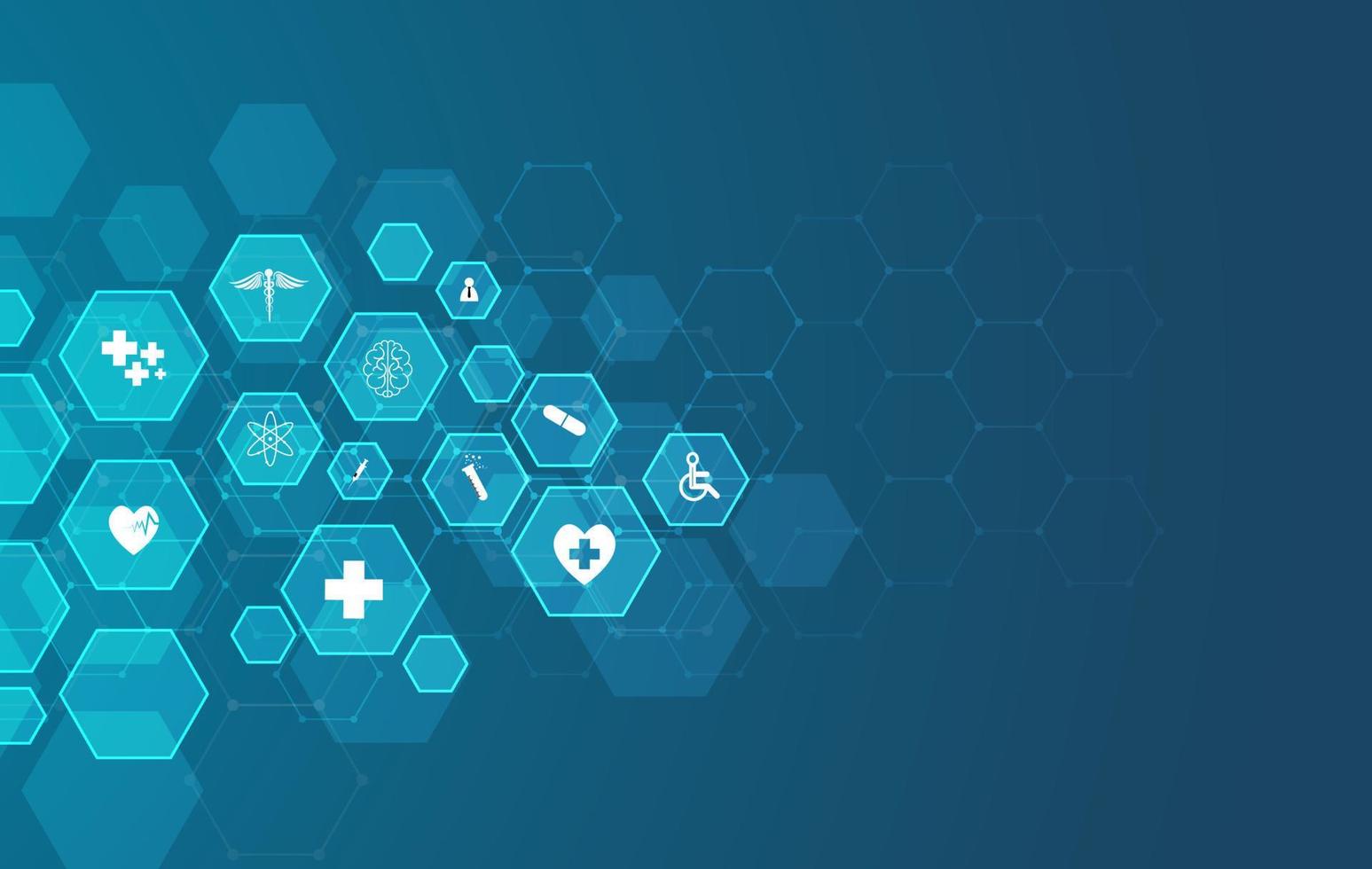 gezondheidszorg pictogram patroon medische innovatie conceptontwerp achtergrond vector